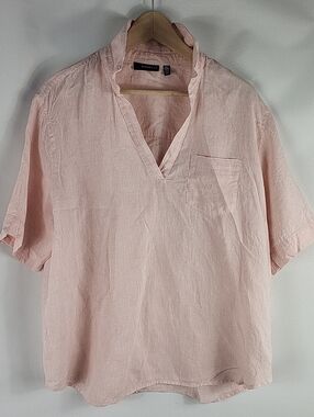 Rafaella Pastel Pink Linen Blouse XXL